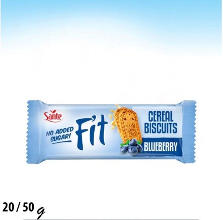 بسكويت سانتي فت بالتوت البري و الشوفان بدون سكر